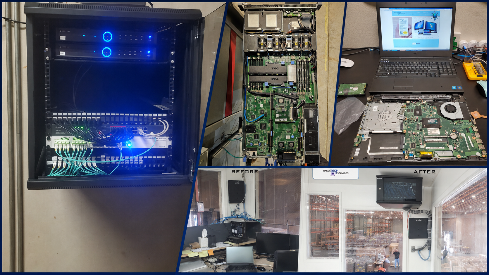 Real Rasec TECH network rack, server and computer service projects